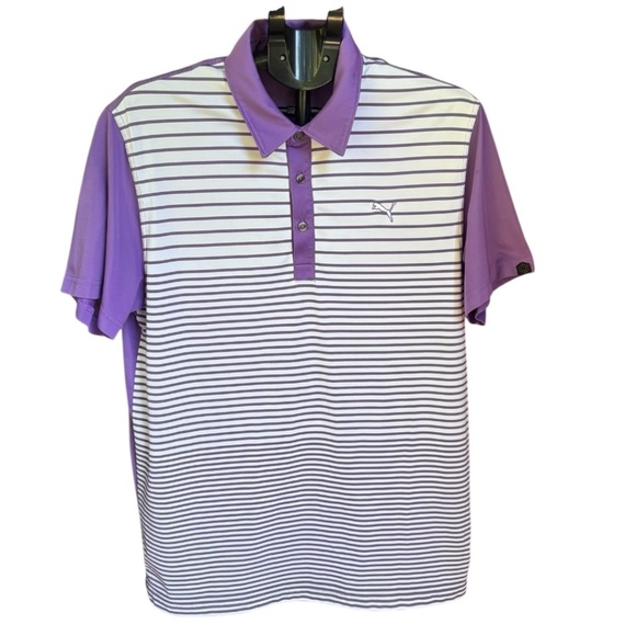 Puma Men's Golf Cool Cell Multi-Color Performance Polo Shirt Size XL Purple - Picture 1 of 7